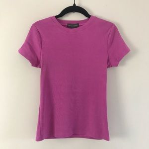 Banana Republic Y2K T-Shirt Pink Crewneck Black Label Cap Sleeve Size S